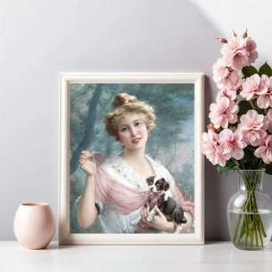 The Mischievous Puppy by Emile Vernon Photo Print