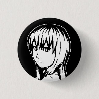 The Missing Piece (B&W) - small pin-back 1 Inch Round Button