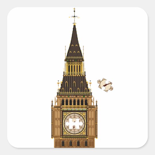 The Missing Piece Square Sticker