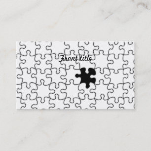 The Missing Puzzle Piece Pattern Business Card