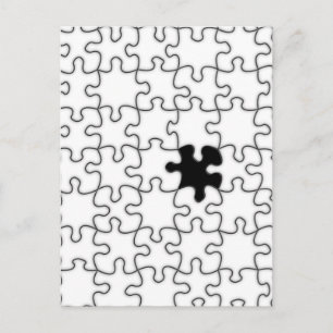 The Missing Puzzle Piece Pattern Postcard