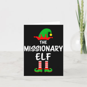 The Missionary Elf Matching Family Christmas  Card