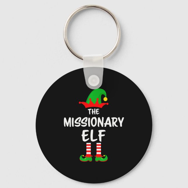 The Missionary Elf Matching Family Christmas  Keychain (Front)