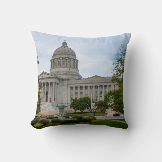 The Missouri Capitol Throw Pillow (Front)