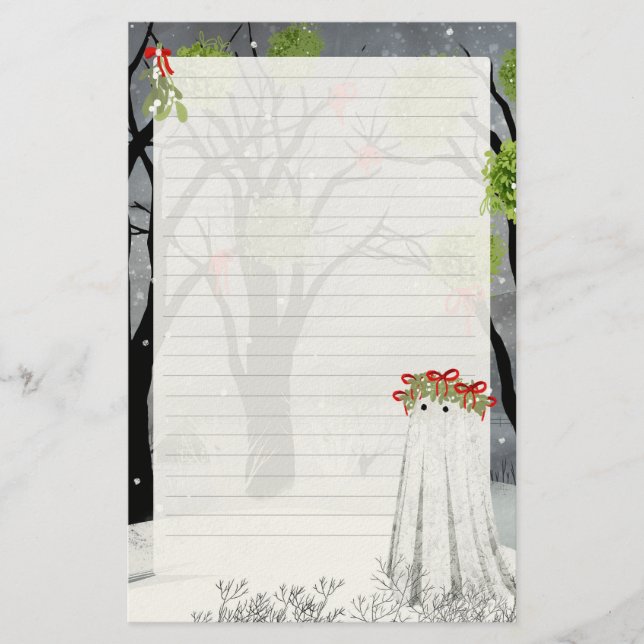 The Mistletoe Ghost Stationery (Front)