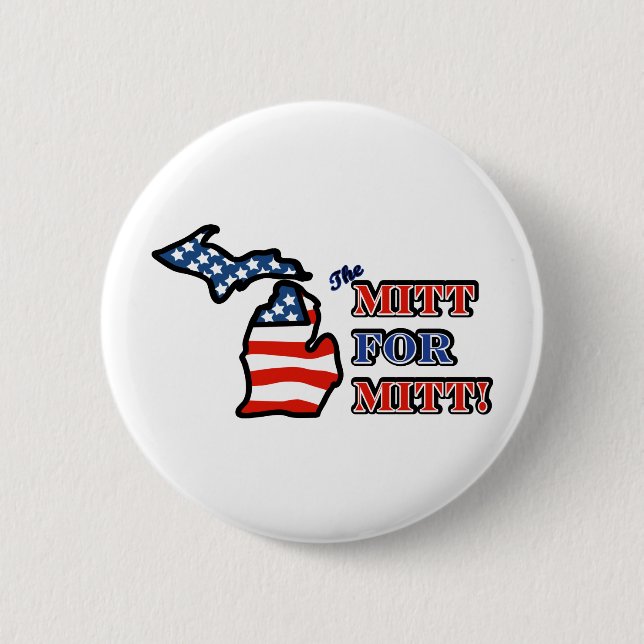 The Mitt for Mitt! 2 Inch Round Button (Front)