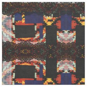 The Mixed Media Lace Up Fabric
