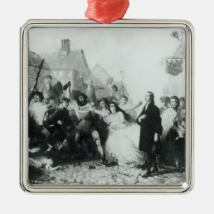 The Mobbing of John Wesley at Wednesbury Metal Ornament