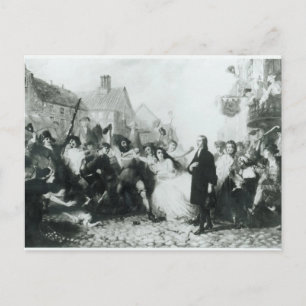 The Mobbing of John Wesley  at Wednesbury Postcard