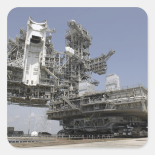 The mobile launcher platform is being moved square sticker