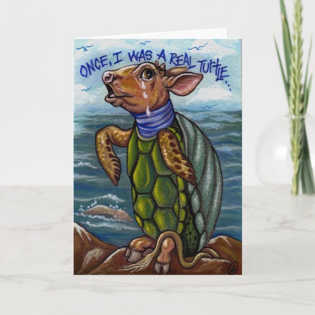 THE MOCK TURTLE Alice in Wonderland Note Card (Front)