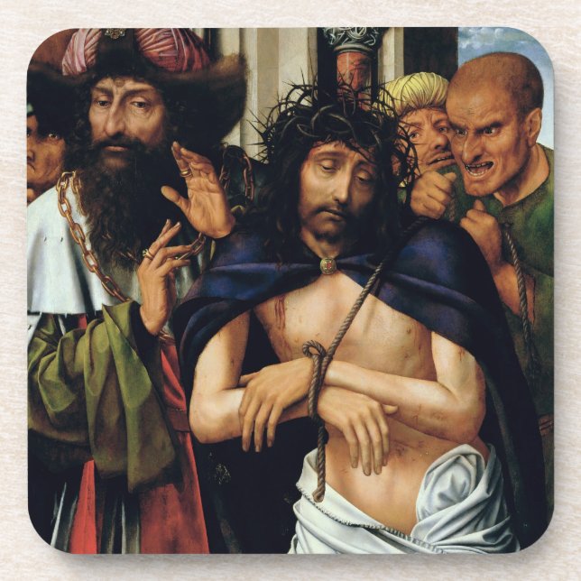 The Mocking of Christ (oil on panel) (see 165461 f Coaster (Front)