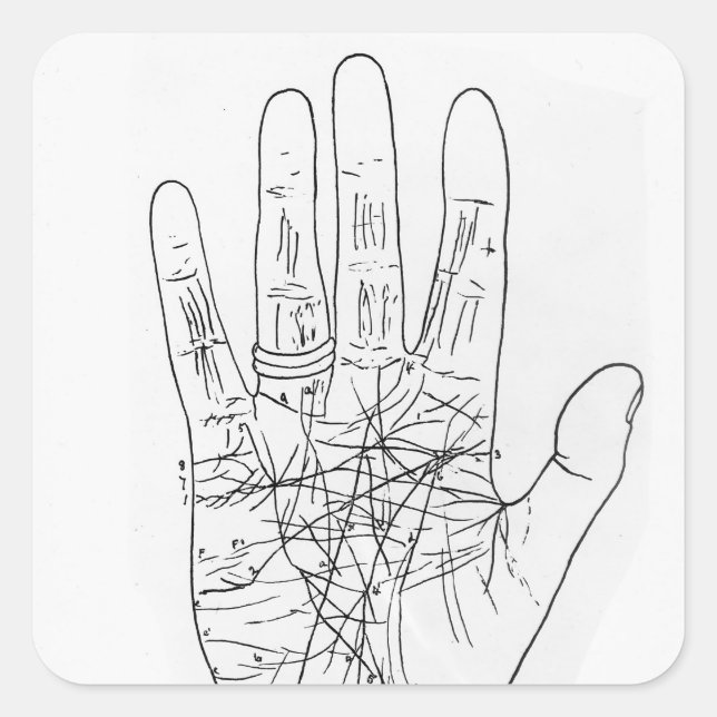 The Model Hand Square Sticker (Front)