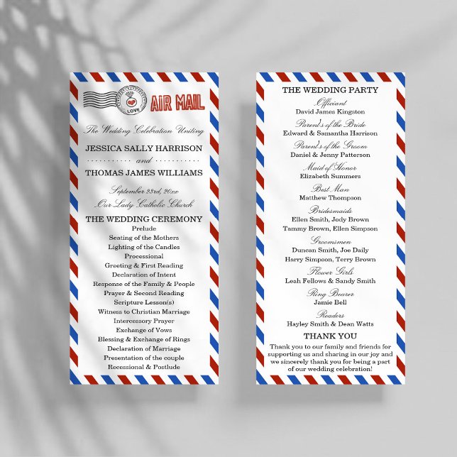 The Modern Airmail Wedding Collection - Program (Creator Uploaded)