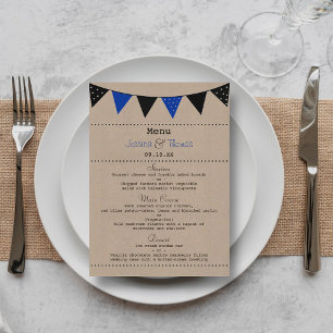 The Modern Blue Bunting Wedding Collection Menu