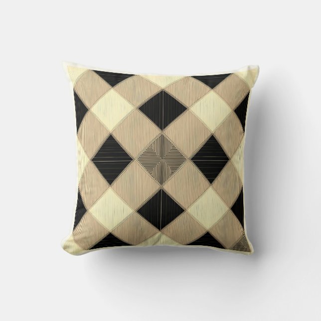 The Modern Check Art Cushion (Front)