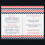 The Modern Chevron Wedding Collection Navy & Coral<br><div class="desc">Simple yet elegant, the modern chevron wedding collection is a stunning design featuring a lovely zig-zag print in a navy blue, coral and white colour, which is perfect for any modern wedding celebration. These programs can be personalized for your special occasion and would make the perfect order of service for...</div>