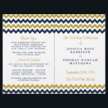 The Modern Chevron Wedding Collection- Navy & Gold<br><div class="desc">Simple yet elegant, the modern chevron wedding collection is a stunning design featuring a lovely zig-zag print in a navy blue, gold and white colour, which is perfect for any modern wedding celebration. These programs can be personalized for your special occasion and would make the perfect order of service for...</div>
