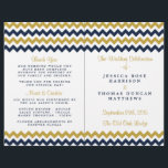 The Modern Chevron Wedding Collection- Navy & Gold<br><div class="desc">Simple yet elegant, the modern chevron wedding collection is a stunning design featuring a lovely zig-zag print in a navy blue, gold and white colour, which is perfect for any modern wedding celebration. These programs can be personalized for your special occasion and would make the perfect order of service for...</div>
