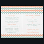 The Modern Chevron Wedding Collection Peach & Mint<br><div class="desc">Simple yet elegant, the modern chevron wedding collection is a stunning design featuring a lovely zig-zag print in a peach, mint and white colour, which is perfect for any modern wedding celebration. These programs can be personalized for your special occasion and would make the perfect order of service for your...</div>