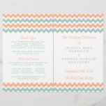 The Modern Chevron Wedding Collection Peach & Mint<br><div class="desc">Simple yet elegant, the modern chevron wedding collection is a stunning design featuring a lovely zig-zag print in a peach, mint and white colour, which is perfect for any modern wedding celebration. These programs can be personalized for your special occasion and would make the perfect order of service for your...</div>