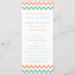 The Modern Chevron Wedding Collection Peach & Mint Program<br><div class="desc">Simple yet elegant, the modern chevron wedding collection is a stunning design featuring a lovely zig-zag print in a peach, mint and white colour, which is perfect for any modern wedding celebration. These programs can be personalized for your special occasion and would make the perfect order of service for your...</div>