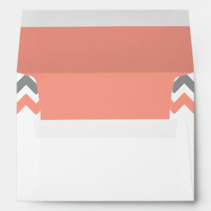 The Modern Chevron Wedding Collection- Pink & Grey Envelope