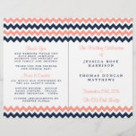 The Modern Chevron Wedding Collection- Pink & Navy<br><div class="desc">Simple yet elegant, the modern chevron wedding collection is a stunning design featuring a lovely zig-zag print in a pink, navy and white colour, which is perfect for any modern wedding celebration. These programs can be personalized for your special occasion and would make the perfect order of service for your...</div>