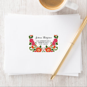 The Modern Floral Wreath Wedding Collection Label