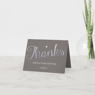 The Modern Love Wedding Collection - Purple Thank You Card