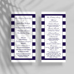 The Modern Navy Stripe Wedding Collection Program<br><div class="desc">Simple yet elegant, the modern navy stripe wedding collection is a stunning design featuring a simple yet stylish stripe design in navy blue, which is perfect for any modern wedding celebration. These programs can be personalized for your special occasion and would make the perfect order of service for your wedding,...</div>