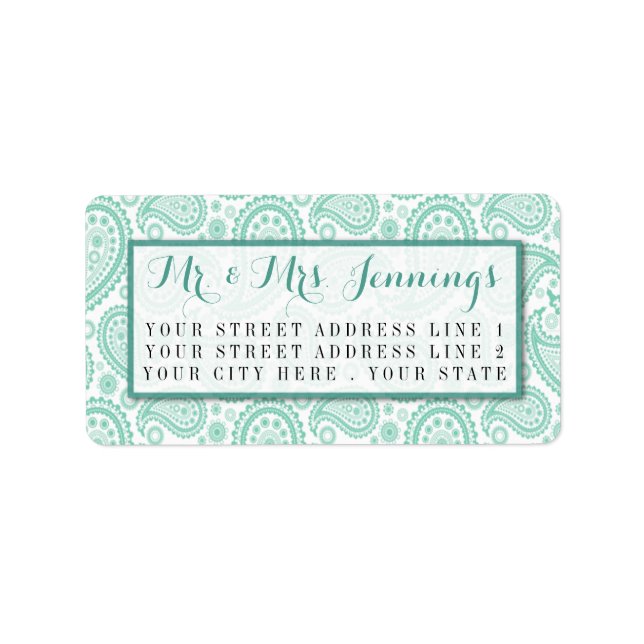 The Modern Paisley Wedding Collection - Green Label (Front)