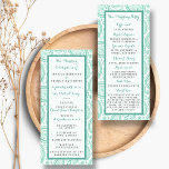 The Modern Paisley Wedding Collection - Green Program<br><div class="desc">Simple yet elegant, the modern paisley wedding collection is a stunning design featuring a lovely paisley print in a soft green and white colour, which is perfect for any modern wedding celebration. These programs can be personalized for your special occasion and would make the perfect order of service for your...</div>