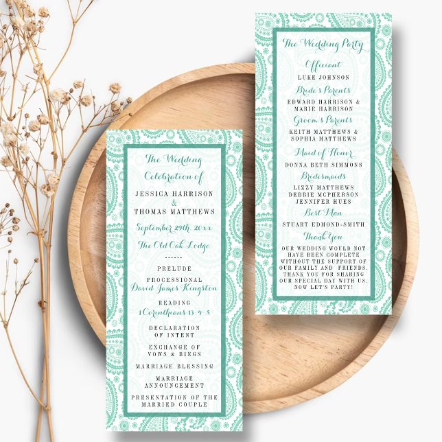 The Modern Paisley Wedding Collection - Green Program (Creator Uploaded)