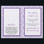 The Modern Paisley Wedding Collection - Purple<br><div class="desc">Simple yet elegant, the modern paisley wedding collection is a stunning design featuring a lovely paisley print in a soft purple and white colour, which is perfect for any modern wedding celebration. These programs can be personalized for your special occasion and would make the perfect order of service for your...</div>