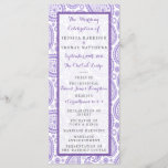 The Modern Paisley Wedding Collection - Purple Program<br><div class="desc">Simple yet elegant, the modern paisley wedding collection is a stunning design featuring a lovely paisley print in a soft purple and white colour, which is perfect for any modern wedding celebration. These programs can be personalized for your special occasion and would make the perfect order of service for your...</div>