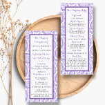 The Modern Paisley Wedding Collection - Purple Program<br><div class="desc">Simple yet elegant, the modern paisley wedding collection is a stunning design featuring a lovely paisley print in a soft purple and white colour, which is perfect for any modern wedding celebration. These programs can be personalized for your special occasion and would make the perfect order of service for your...</div>