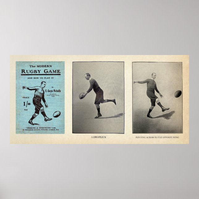 The Modern Rugby Game - Vintage Rugby Art Print (Front)