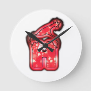 The Modern Santa Hat Collection. Round Clock