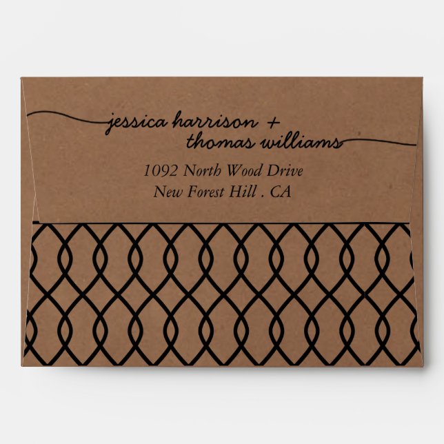 The Modern Whimsical Kraft Wedding Collection Envelopes (Back (Top Flap))