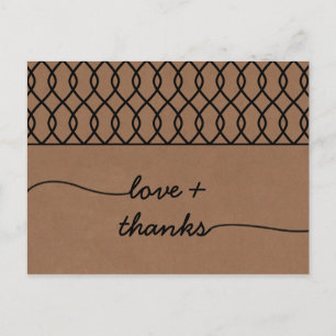 The Modern Whimsical Kraft Wedding Collection Postcard