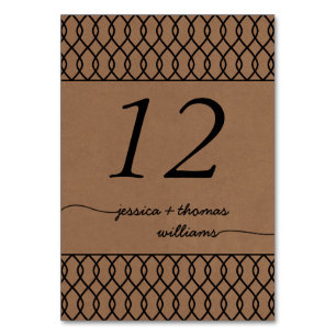 The Modern Whimsical Kraft Wedding Collection Table Number