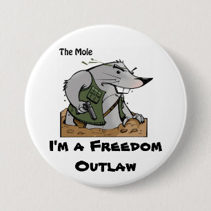 The Mole Outlaw Round Pin