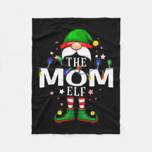 The Mom Elf Christmas Family Pajama Party  Fleece Blanket
