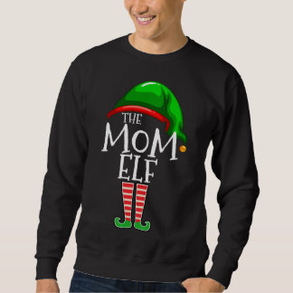 The Mom Elf Family Matching Group Christmas Gift M Sweatshirt