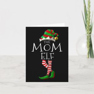 The Mom Elf Fun Christmas Matching Family Pajama Card