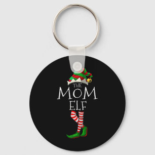 The Mom Elf Fun Christmas Matching Family Pajama Keychain