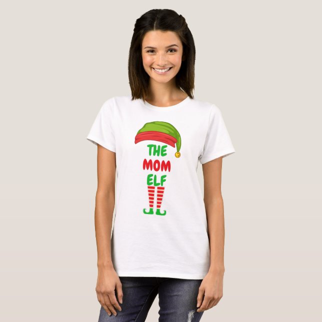 The Mom Elf Women's Basic T-Shirt (Front Full)