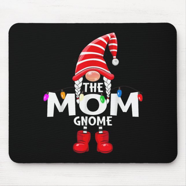 The Mom Gnome Christmas Matching Pajama  Mouse Pad (Front)