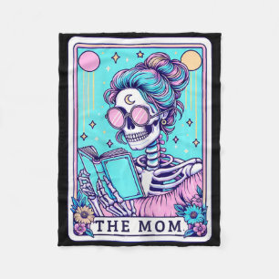 The Mom Tarot Card Skeleton Mothers Day Witch Mom Fleece Blanket